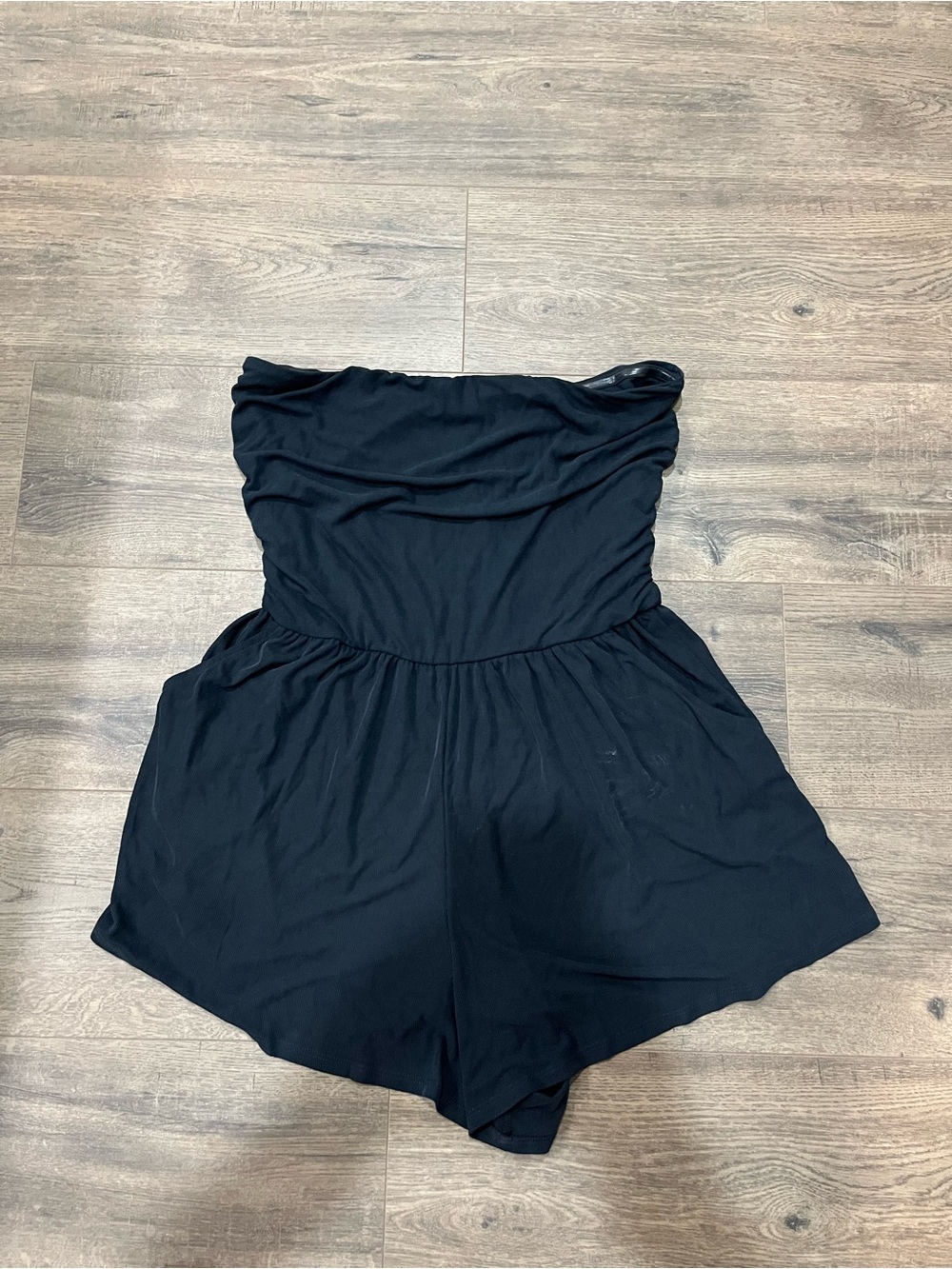 wild fable Black Strapless Knit Romper